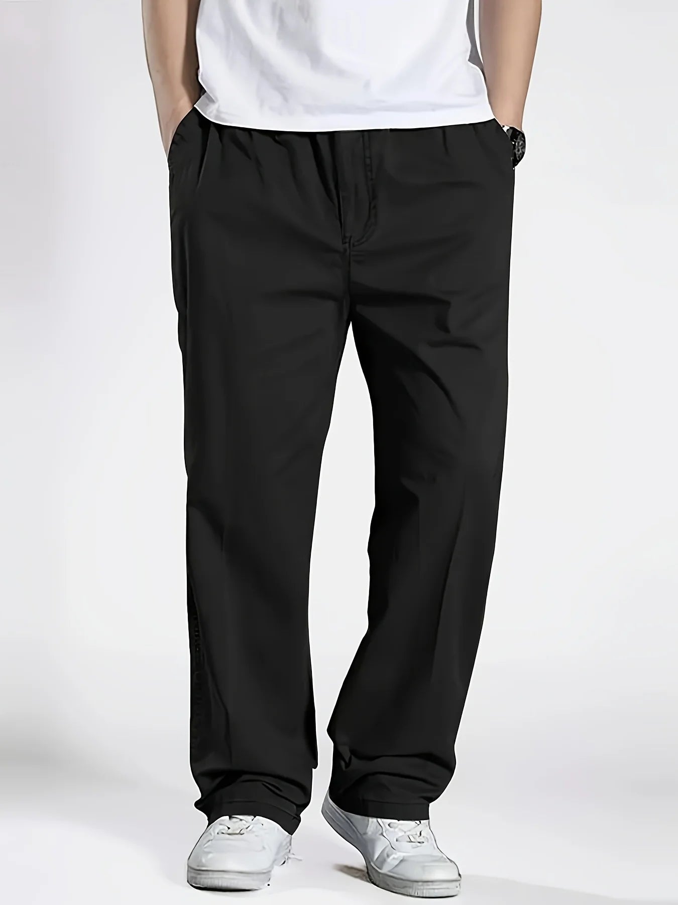 2025 Herren Jogginghose Lässig Relaxed Fit Cargohose Kordelzug Sweathose Wanderhose Outdoor Twill Sporthose