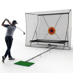 12x9Fuß Golf-Übungskäfig-Netz-Set mit Metallrahmen und Tragetasche, faltbar, einfacher Aufbau, Übungsnetze für Indoor-/Outdoor-Training