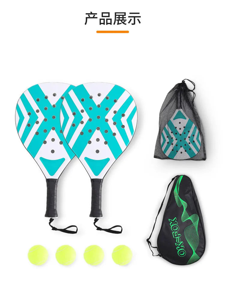 Padel-Tennisschläger Strandtennisschläger Carbonfaser Leichte Tennisschläger Outdoor-Sport Herren- und Damen-Leuchtschläger