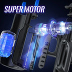 Dual Handles Leten King Sexmaschine Elektrisch Stoßend Männlicher Masturbator Orgasmus Erotikspielzeug 2 Weiche Hülsen Stimmfunktion Penisstimulator