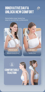 Foreverlily 26W Bürstenloser Motor Nacken- und Schultermassagegerät Kabelloses Nacken- und Rückenmassage-Schal Nackenmassager