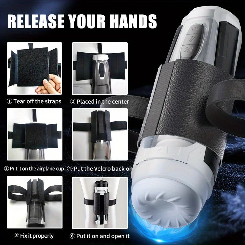 7 stoßende & vibrierende Stimulationsmodi, männlicher Masturbator Cup, realistischer 3D-Ärmel für männliche Masturbation, Penistraining, 18+