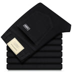 2026 98 % Baumwolle Elastische Baumwolljeans Herren Frühling Slim Straight Denim Hose Komfort Große Größe Koreanische Business Casual Hose