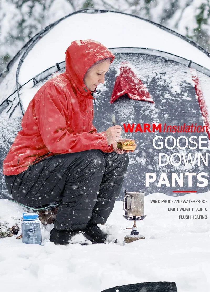 Naturehike Gänsedaunen- & Entendaunenhosen für Damen und Herren, Winterwanderhosen, Outdoor-Skihosen, Camping-Trekkinghosen, verdickte, wasserdichte Hose