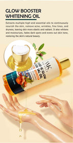 WK JALY Kurkuma Glow Essential Körperöl, feuchtigkeitsspendend, aufhellend, hellt dunkle Achseln und Fingerknöchel auf, gegen Akne, gleicht ungleichmäßige Haut aus
