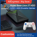 Launchbox 2T Spiele-Festplatte für PS4/PS3/PS2/Wii/WiiU/GAMECUBE etc. mit über 4200 3D/PC-Spielen, tragbare Spielekonsole für Laptops
