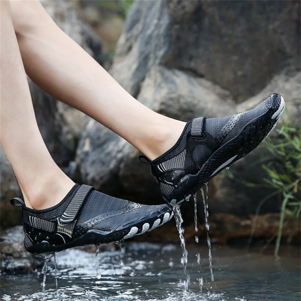Herren Damen Wasserschuhe Schnell Trocknend Rutschfest Fünf-Finger-Schuhe Outdoor-Watschuhe Schwimmschuhe Barfuß Aquaschuhe Leichte Sneakers