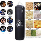Schwerer Sandsack mit Deckenhaken, Stahlkette, zum Aufhängen, für Erwachsene, Muay Thai, MMA, Taekwondo, Heimtraining
