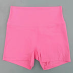 Sexy einfarbige Damen-Fitness-Sportshorts, hohe Taille, athletische Yoga-Shorts, Bein-Radfahren, umfassendes Training, Jogging, Squat-Proof