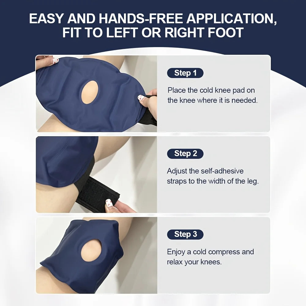 Nylon Gel Knie-Kühlpack Wiederverwendbarer Knie Kalt- und Warm-Kompressen Gelpack zur Knieentlastung und -entspannung Fußpflege-Zubehör Zweitbild
