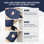 Nylon Gel Knie-Kühlpack Wiederverwendbarer Knie Kalt- und Warm-Kompressen Gelpack zur Knieentlastung und -entspannung Fußpflege-Zubehör