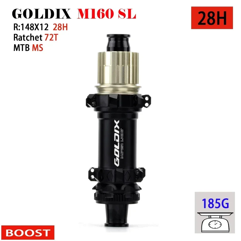 GOLDIX M160 Superleichte MTB BOOST Naben Center Lock Disc 28H Ratchet 72T Mountain XD Fahrradnabe für Shimano SRAM 11 12 Speed