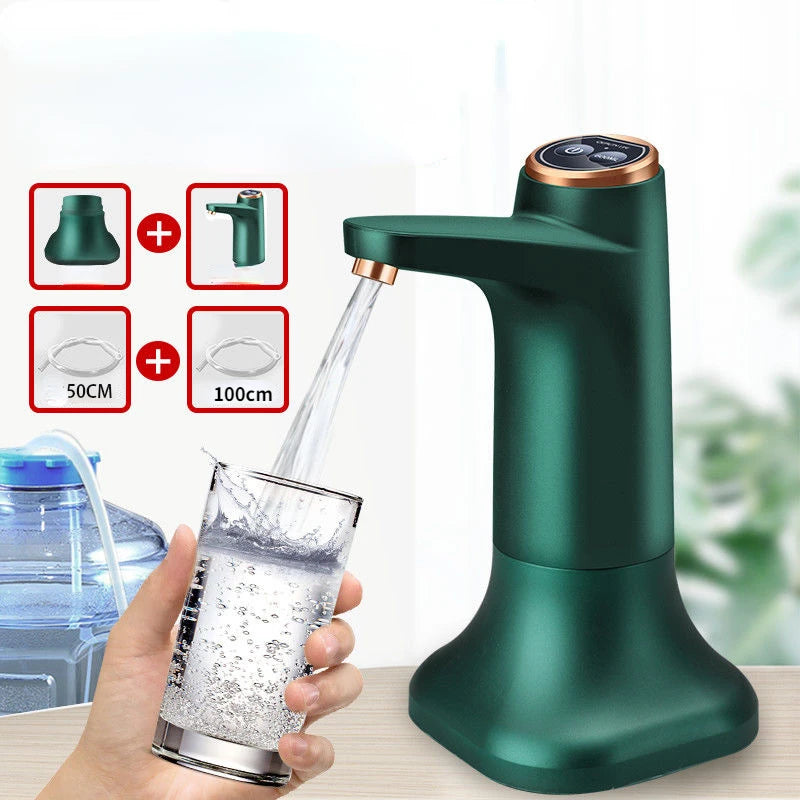 Automatischer Wasserspender, elektrische Wasserpumpe, Tastensteuerung, USB-Ladefunktion, tragbar für Küche, Büro, Outdoor, Getränkespender