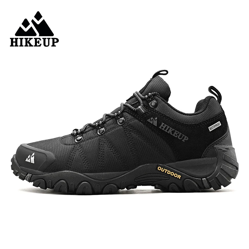 HIKEUP Rutschfeste Herren Wanderschuhe Atmungsaktive Outdoor Abriebfeste Spritzwassergeschützte Kletterschuhe Herren Sneaker Tourismus Bergschuhe