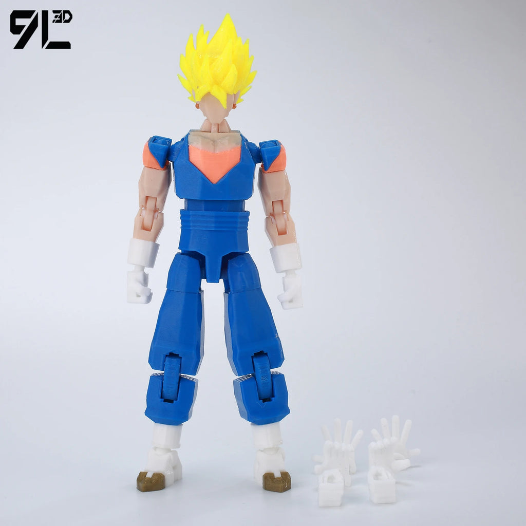 9L3D Gedruckte Dragon Ball Son Goku Vegeta Beerus Frieza Anime Lucky13 Dummy13 Titan13 Actionfiguren Mehrgelenkige Bewegliche Spielzeuge