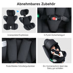 Kindersitze mit 360°-Drehfunktion ISOFIX für Babys, 5-Punkt-Gurt, 0-12 Jahre, geeignet für Neugeborene