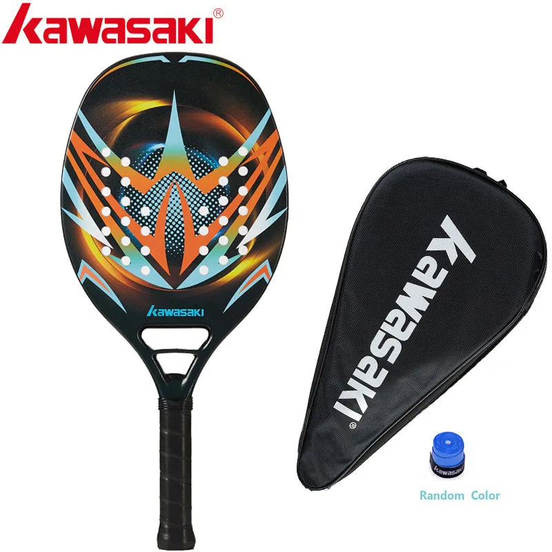 Kawasaki Beach-Tennisschläger aus Carbonfaser mit weicher Schlagfläche und schützender Schlägerhülle