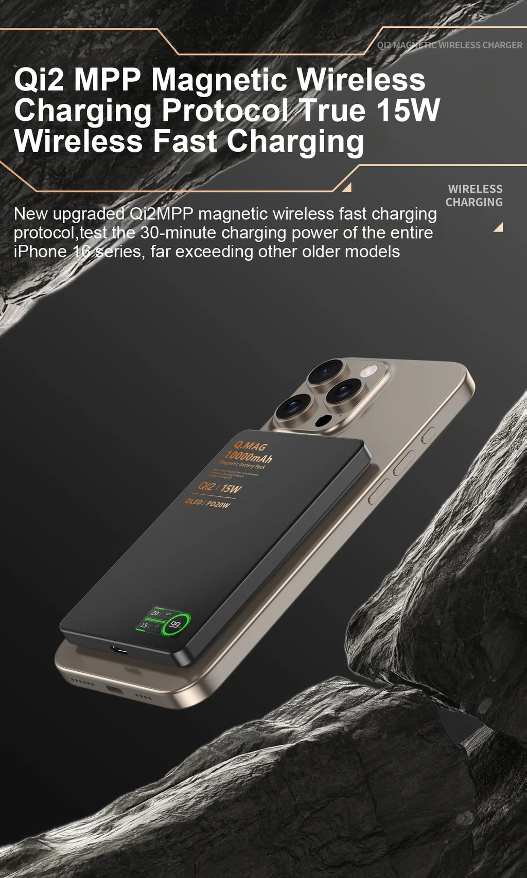 QI 2.1 Magnetische Powerbank Kabelloses Schnellladen Tragbarer externer Ersatzakku für iPhone 12-17 Pro Watch Airpods 5000/10000mAh