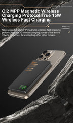QI 2.1 Magnetische Powerbank Kabelloses Schnellladen Tragbarer externer Ersatzakku für iPhone 12-17 Pro Watch Airpods 5000/10000mAh
