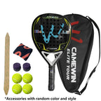 12K Carbonfaser-Padel-Schläger | mit EVA Memory Foam Baumwolle | Neuer Prozess Caged Tennisschläger | Board Style Schläger