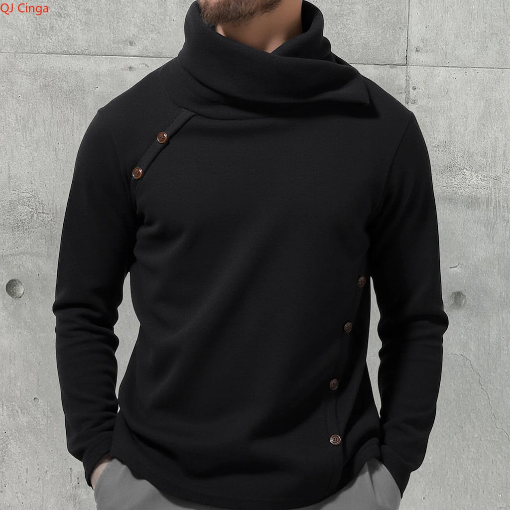 2026 Neuer Herren-Rollkragenpullover in Weiß, britischer schwarzer Pullover, asiatische Größen M-4XL. Graue Pullover