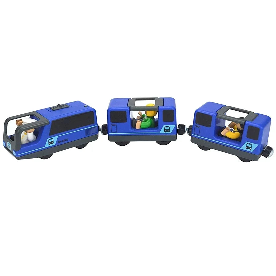 Holz-Lokomotive, magnetische elektrische Eisenbahn-Spielzeuge, passend für Biro-Holz-Druckguss-Schlitz-Eisenbahnstrecke, pädagogisches Spielzeug für Kinder
