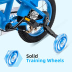 12-Zoll-Kinderfahrrad, Blau, Stabiles Radfahren, Zuverlässiges Bremssystem, Weicher Sitz für Kleinkinder von 2-4 Jahren