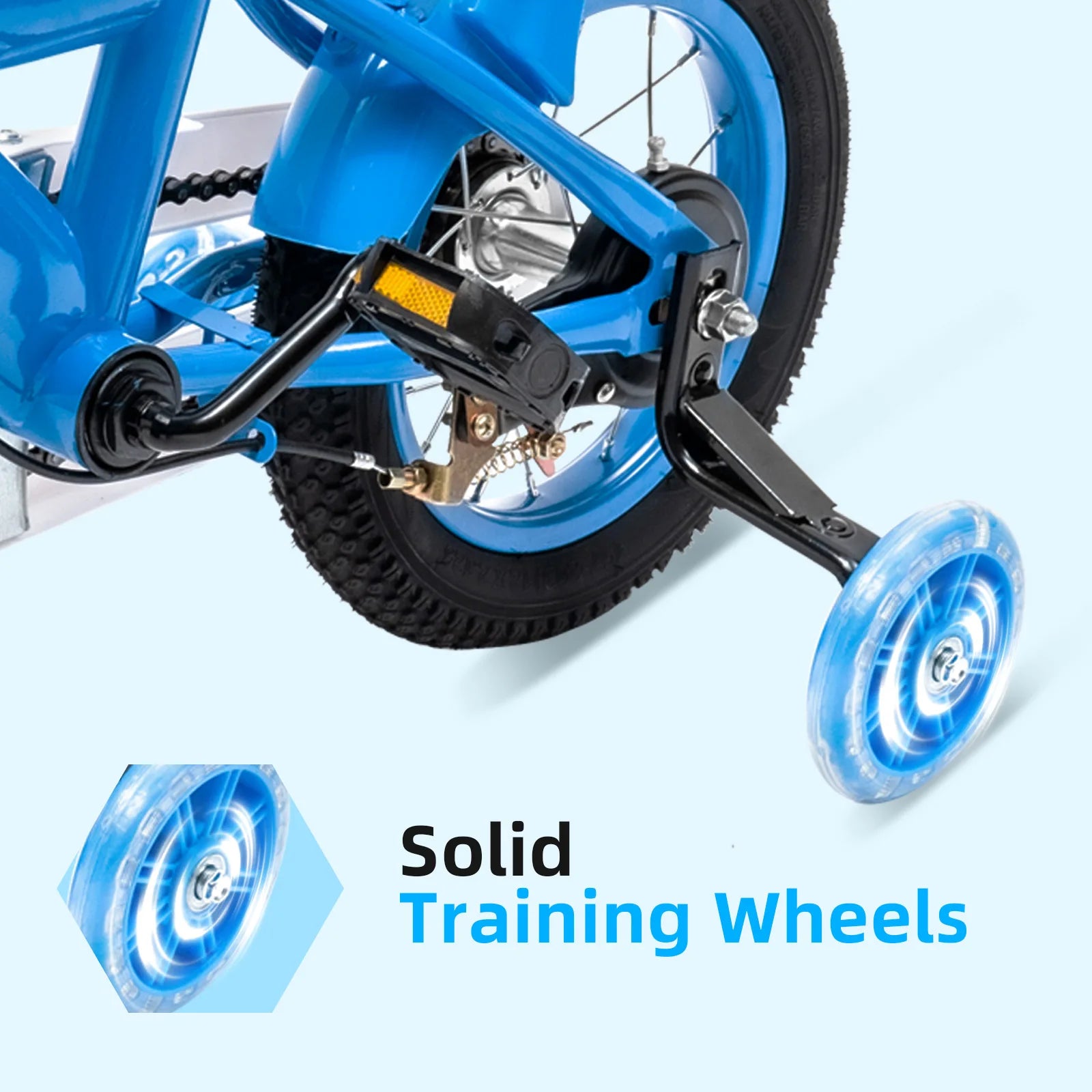 12-Zoll-Kinderfahrrad, Blau, Stabiles Radfahren, Zuverlässiges Bremssystem, Weicher Sitz für Kleinkinder von 2-4 Jahren