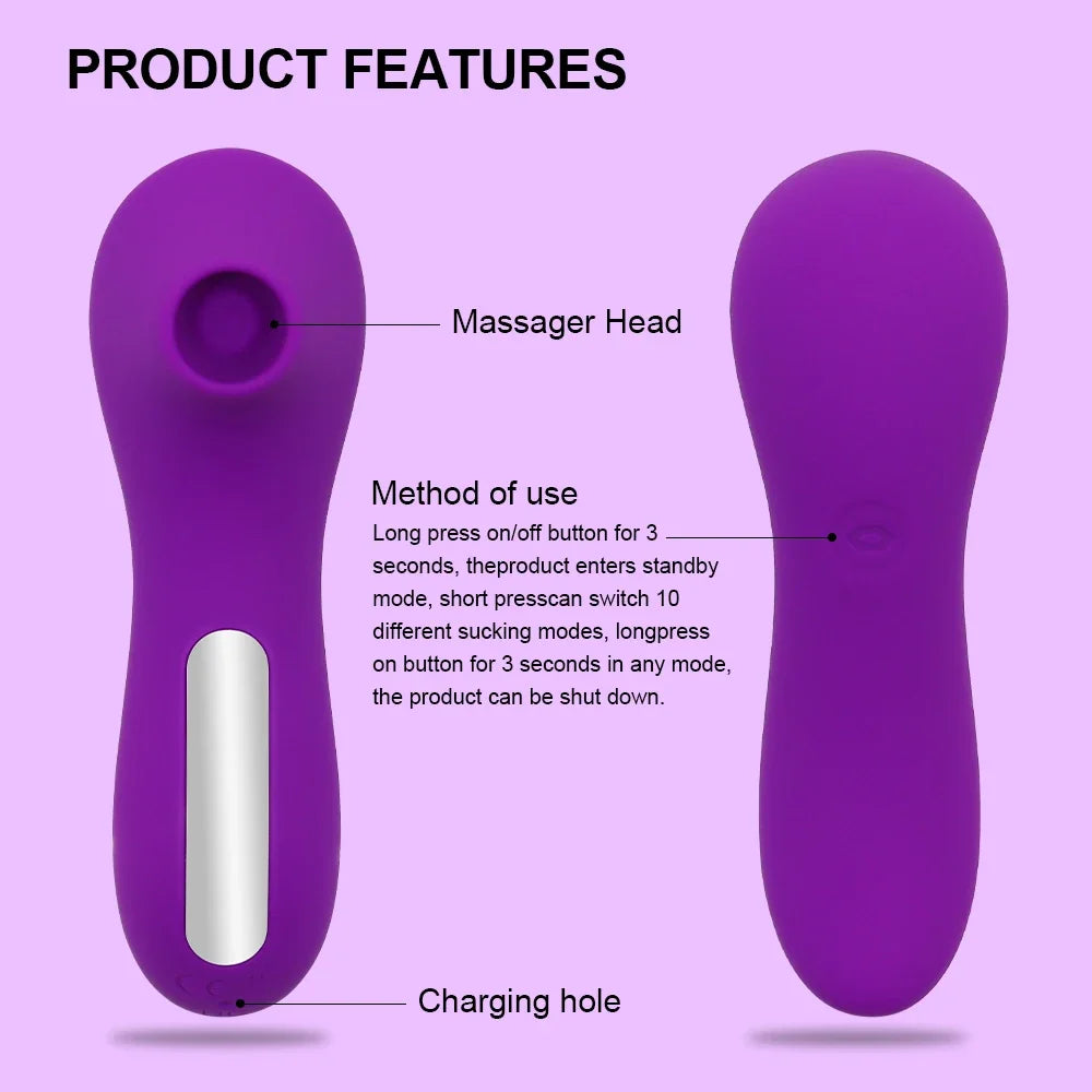 Leistungsstarker Saugvibrator für Frauen Sauger Klitoris Warze Oraler Vakuumstimulator Vagina Weiblicher Masturbator Erwachsene Sexspielzeug 18+