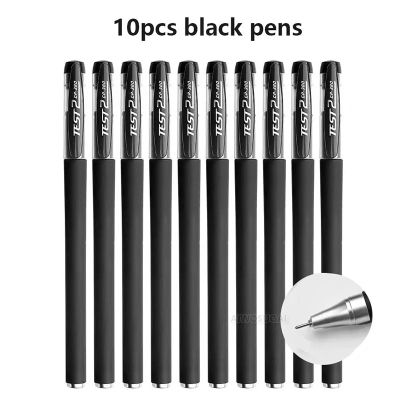 Gelstifte Set 0,5 mm Schwarz Blau Rot Nachfüllung Gelstift Rundspitze Schul- & Bürobedarf Schreibwaren Kawaii Zubehör Schreibwaren