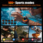 2026 Neue TANK Ultra 1400mAh Akku Militär Smartwatch 10ATM Wasserdicht Herzfrequenz Taktische LED Taschenlampe Herren Sportarmband