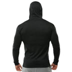 Gym Running Sport T-Shirts Herren Baumwolle Langarm Kapuzenpullover Kleidung Fitness Bodybuilding Muscle Hoodies Workout Jogging Shirts