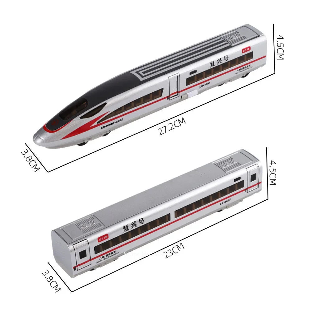 1:60 Maßstab FuXing Hochgeschwindigkeitszug Spielzeugauto Modell Sound Licht Fernbedienung Elektrische Simulation Zugmodelle Ornamente Geschenke