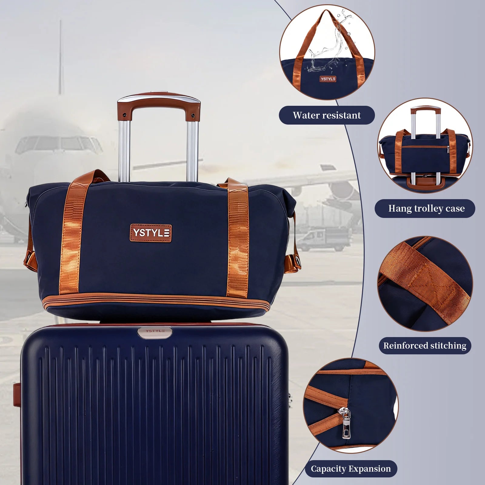 Premium Verdickter 5-teiliger Koffersatz, 20/24/28 Zoll Trolley-Koffer ausgestattet mit 360° drehbaren Rollen & Sicherheitsschloss, Robuster Mehrgrößenkoffer für Geschäfts- & Alltagsreisen