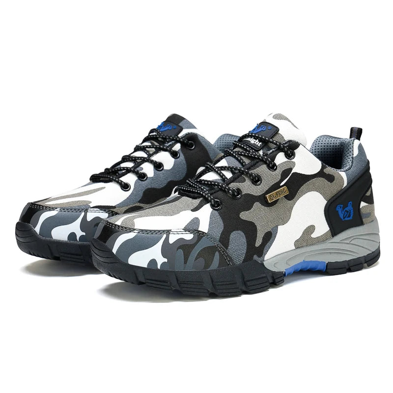 Men Casual Shoes Summer Outdoor Sneakers Women Footwear Trainer Camouflage Shoe Anti Slip Wear-Resistant Hiking Footwear