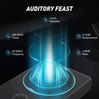 8 Inch Ultra Slim Car Subwoofer Under Seat 12V 600W Car Active Subwoofer Compact Car Bass Audio Car Stereo Amplifier Speaker