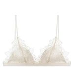 BANERDANNI Pure Desire Victoria Französische Spitzenbestickte Dessous Frauen dünne Cups Triangel-BH Set Bequem ohne Bügel