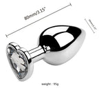 Metall-Analdildo für Frauen, Männer, Paare, Butt Plug, Arsch-Spielzeug, Erwachsenenspiel, Masturbator, Anal S/M/L, Diamant-Sexspielzeug für Erwachsenenprodukte