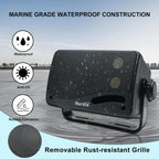 Herdio 3.5'' 2 STÜCK Passive Outdoor-Lautsprecher, kabelgebunden, wasserdicht, 200W, 3-Wege, hochwertige montierbare Wandlautsprecher mit überragendem Klang