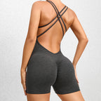 Gepolsterter Activewear Gym Yoga Bodysuit Damen Fitness Kleidung Damen Workout Weibliche Sportoutfit Anzüge Trainings Jumpsuit