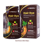 30ml/500ml 3-in-1 Schnell-Haarfärbeshampoo Naturschwarz Kräuter-Haarfarbe Feuchtigkeitsspendend Milde Haarfärbe-Pflegespülung Haarpflegeprodukte
