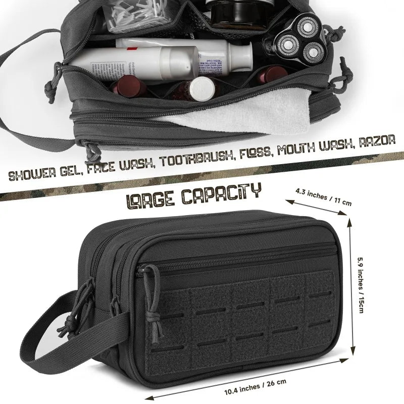 Taktische Kulturbeutel für Herren Hygienebeutel Herren Rasierkit Reise-Dusch-Kosmetiktasche Kosmetik-Organizer-Taschen