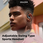ERAZER XT60PRO Sport-Wireless-Kopfhörer Bluetooth-Ohrhörer In-Ear-Kopfhörer mit Geräuschunterdrückung und Mikrofon Ohrbügel