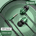 Gamer kabelgebundene Kopfhörer Gaming kabelgebundene Ohrhörer Metall HiFi Bass Stereo 3,5mm Ohrhörer Earbud für Handy Computer Mikrofon L-Klinke magnetisch