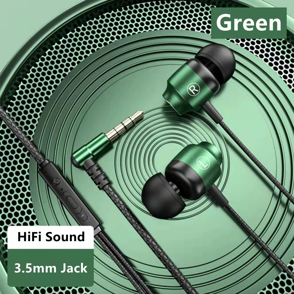 Gamer kabelgebundene Kopfhörer Gaming kabelgebundene Ohrhörer Metall HiFi Bass Stereo 3,5mm Ohrhörer Earbud für Handy Computer Mikrofon L-Klinke magnetisch