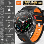 2026 Neue T-Rex 3 Ultra 1100mAh Smartwatch 5ATM Wasserdicht Outdoor Sport GPS Track Herzfrequenz Kompass Bluetooth Anruf Smartwatch