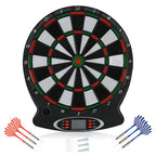 Professionelle elektronische Dartscheibe mit LCD-Anzeige, 6 Darts inklusive, für Zuhause, Bar und Party
