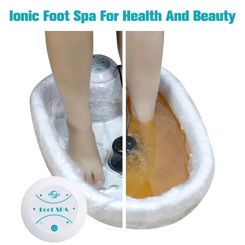 Detox Ionen Elektrische Fußbad Massager Maschine Fußbad Reinigungsfußspa Vibrations-Whirlpool Pflege Arrays Aqua Gesundheitstherapie