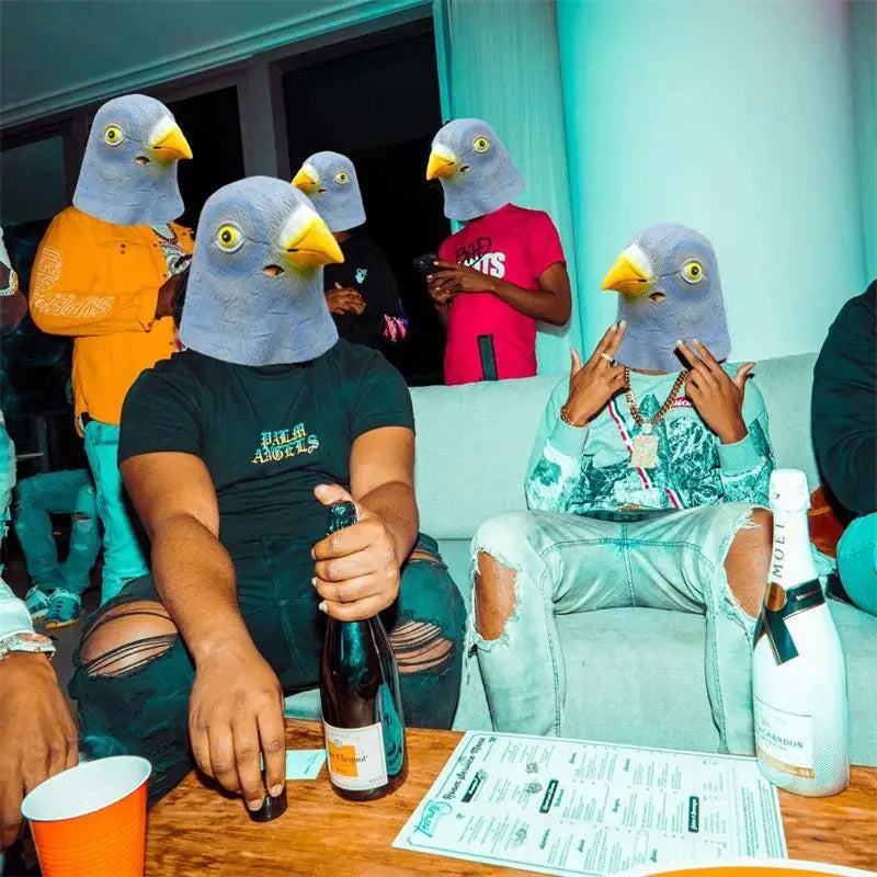 Taubenmaske Kostüm Neuheit Halloween Kostümparty Vogelkopf niedliche lustige Maske