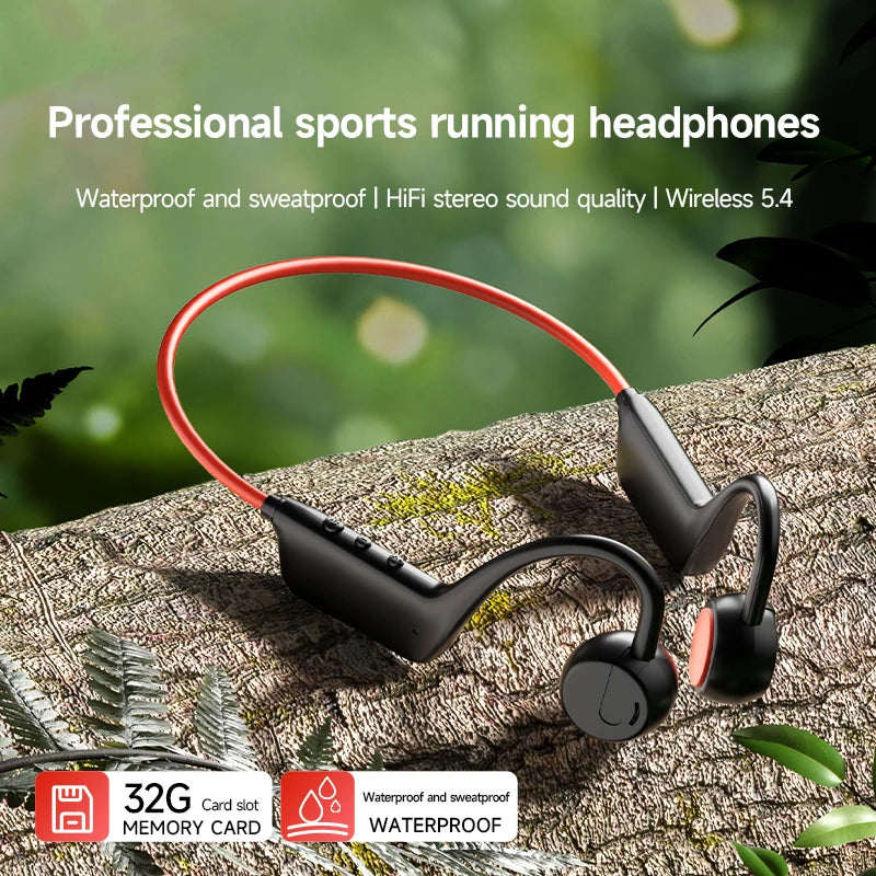 OnePlus Knochenschall-Headset Sportkopfhörer IPX8 wasserdicht Bluetooth 5.4 kabellose Kopfhörer Freisprechfunktion mit Mikrofon für Sport